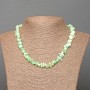 Naszyjnik z amazonitu, naturalny kamień - drobiny o średnicy 7x3 mm, długość 47 cm