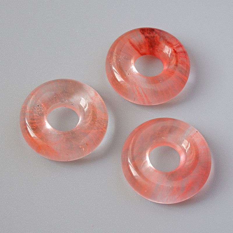 Koralik Pandora z turmalinem, średnica 15x5 mm, średnica otworu 5,1 mm+