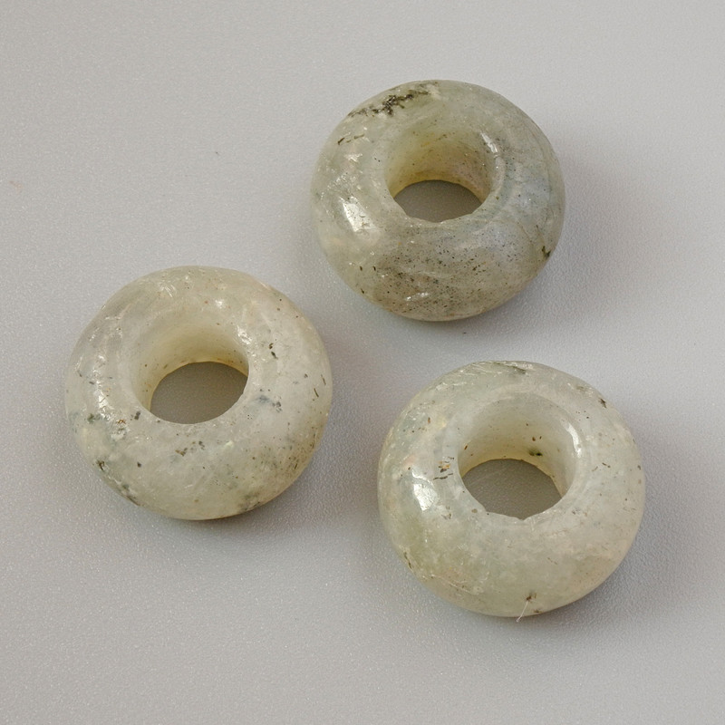 Koralik Pandora z labradorytem naturalnym, średnica 14 × 7 mm, średnica otworu 5,8 mm+