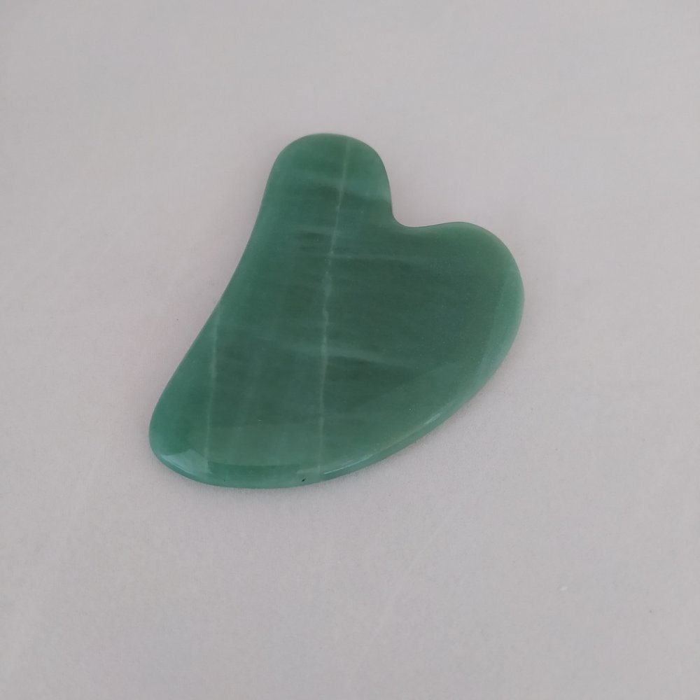 Gua Sha masażer-skrobak z nefrytu naturalnego 6×8 cm