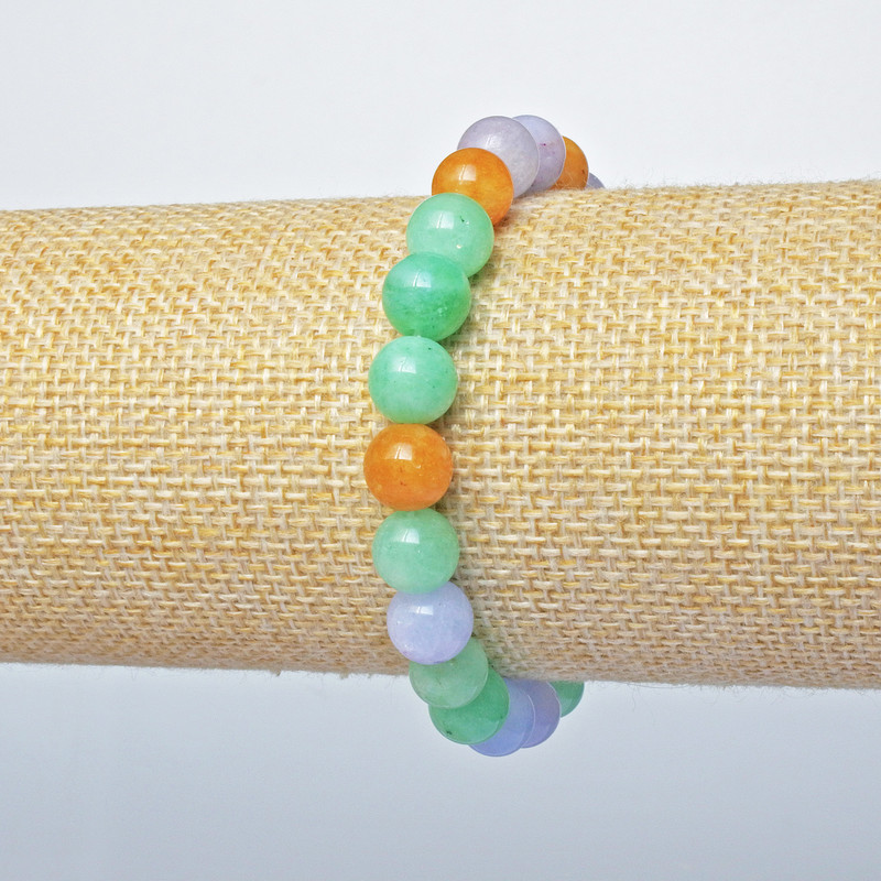 Bransoletka Asorty – gładkie kulki, średnica 8 mm, długość 18 cm (rozciągliwa)