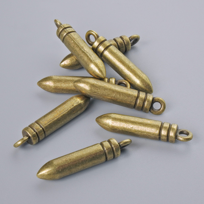 Zawieszka „Kula”, średnica 23,5×4,5 mm, średnica otworu 1,7 mm, zestaw 8 szt. ±, brązowy kolor metalu