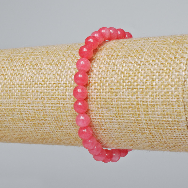 Bransoletka z turmalinu (sztuczny) gładkie kuleczki, średnica 6 mm, długość 18 cm (elastyczna)