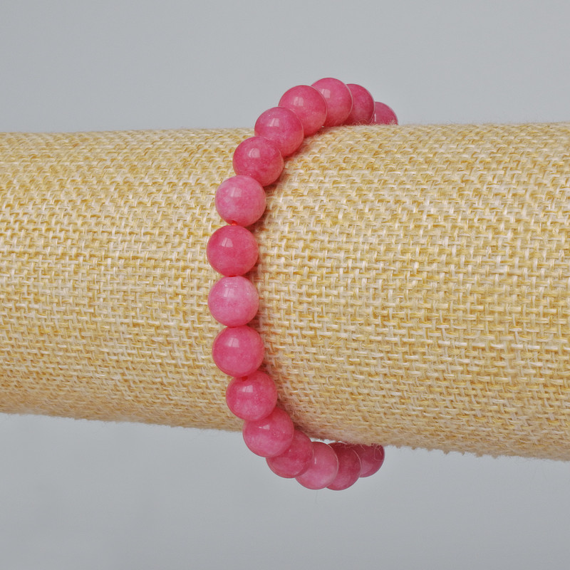 Bransoletka z turmalinu w formie gładkich kulek, średnica 8 mm, długość 18 cm, elastyczna