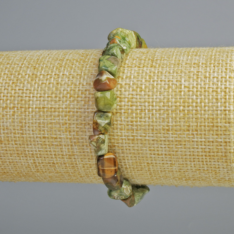 Bransoletka z naturalnego jaspisu fasetowana, średnica 8×8 mm, długość 18 cm, elastyczna.