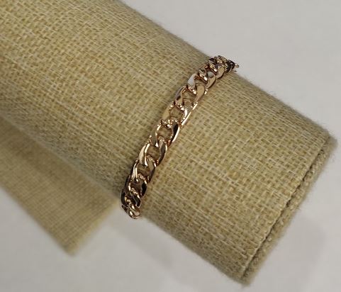 Bransoletka Xuping Pozłacana 18K, długość 18 cm, grubość 7 mm+