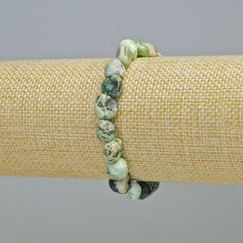 Bransoletka Walit z naturalnego kamienia, fasetowane koraliki, srednica 10 mm ± (na gumce elastycznej), długość 18 cm+