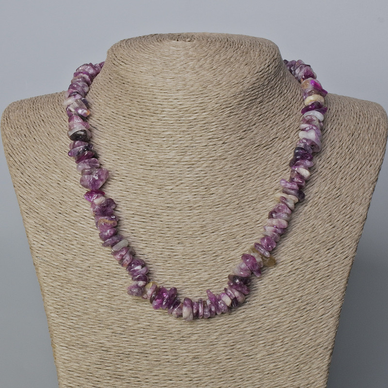 Naszyjnik z fosfosyderytu, naturalny kamień – kruszony, średnica 13×3–8×4 mm+