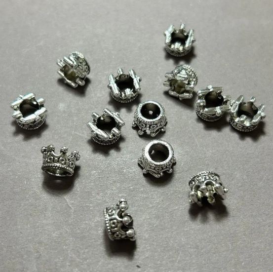 Koralik Pandora Korona 10×6 mm, średnica 6 mm, opakowanie 20 g, 13 szt.