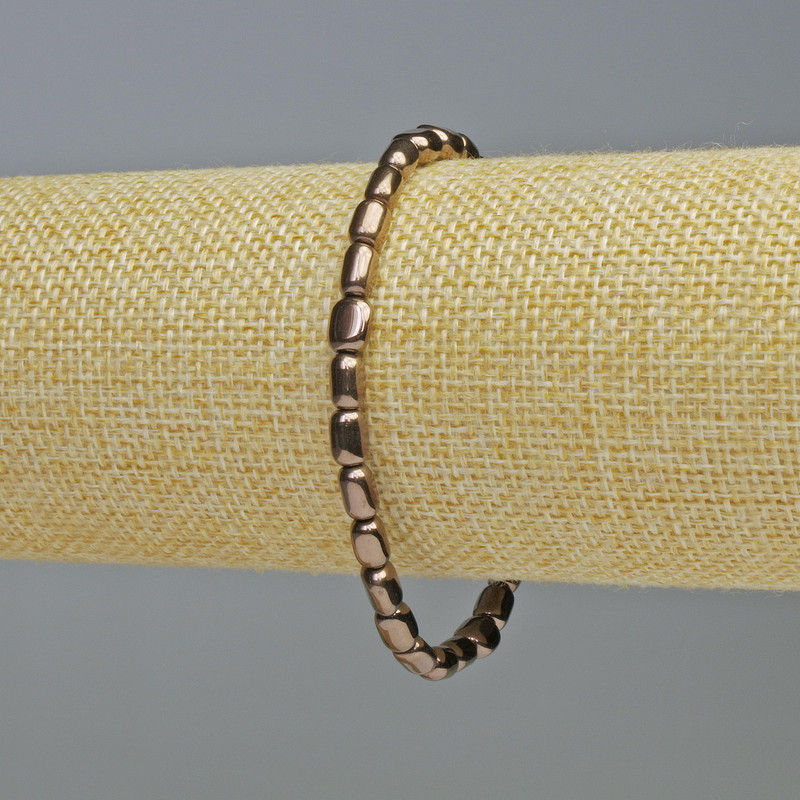 Bransoletka hematyt owalny w odcieniu brązu, średnica 7×5 mm, długość 18 cm, elastyczna