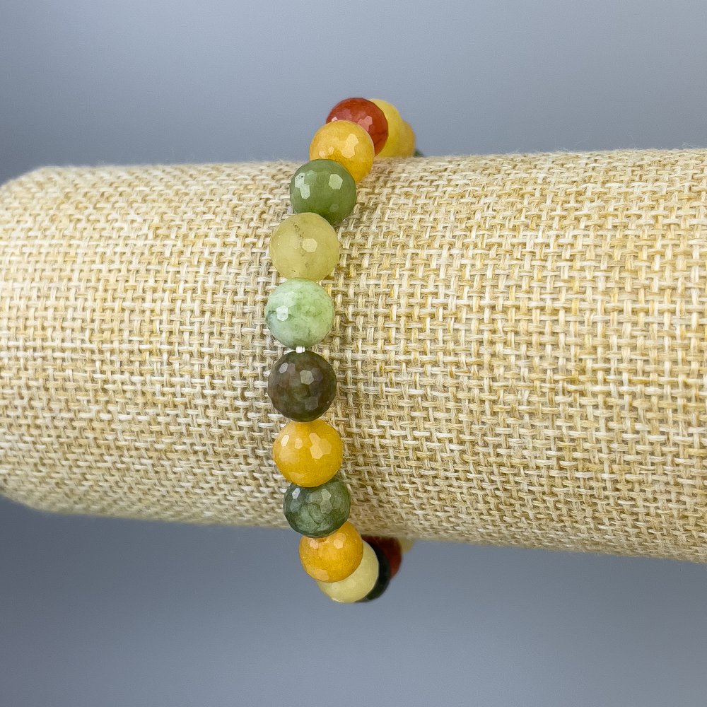 Bransoletka z asortymentu fasetowanych kulek 8 mm, długość 18 cm ±, elastyczna