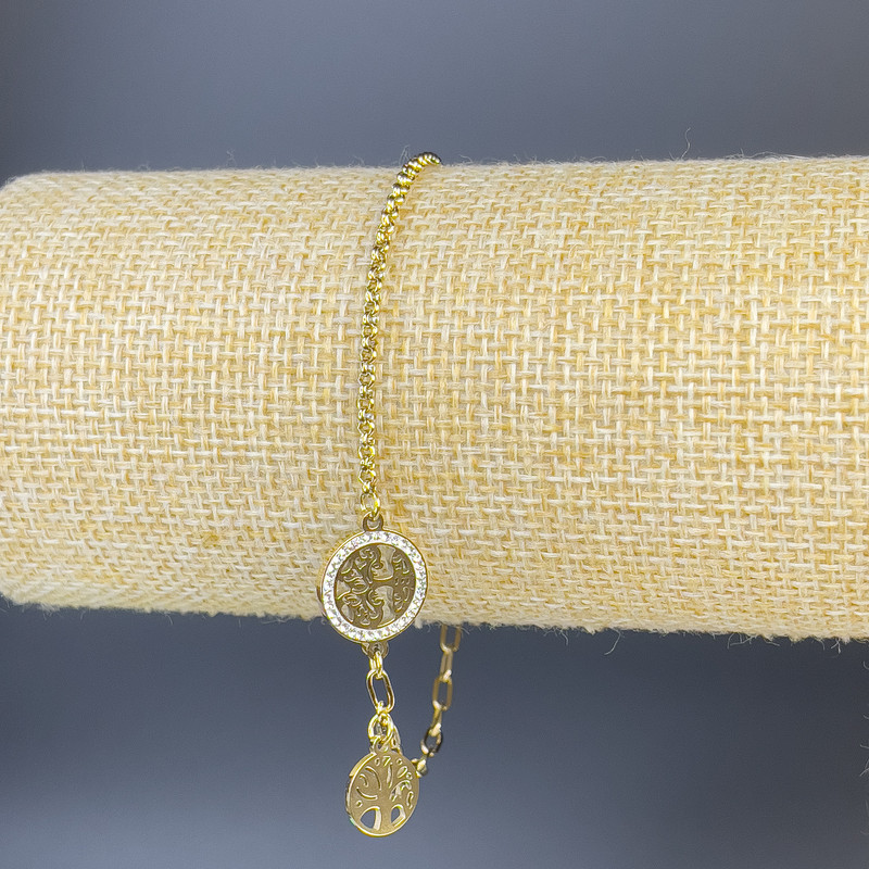 Bransoleta Xuping pozłacana 18K, długość 21 cm, grubość 1,6 mm+