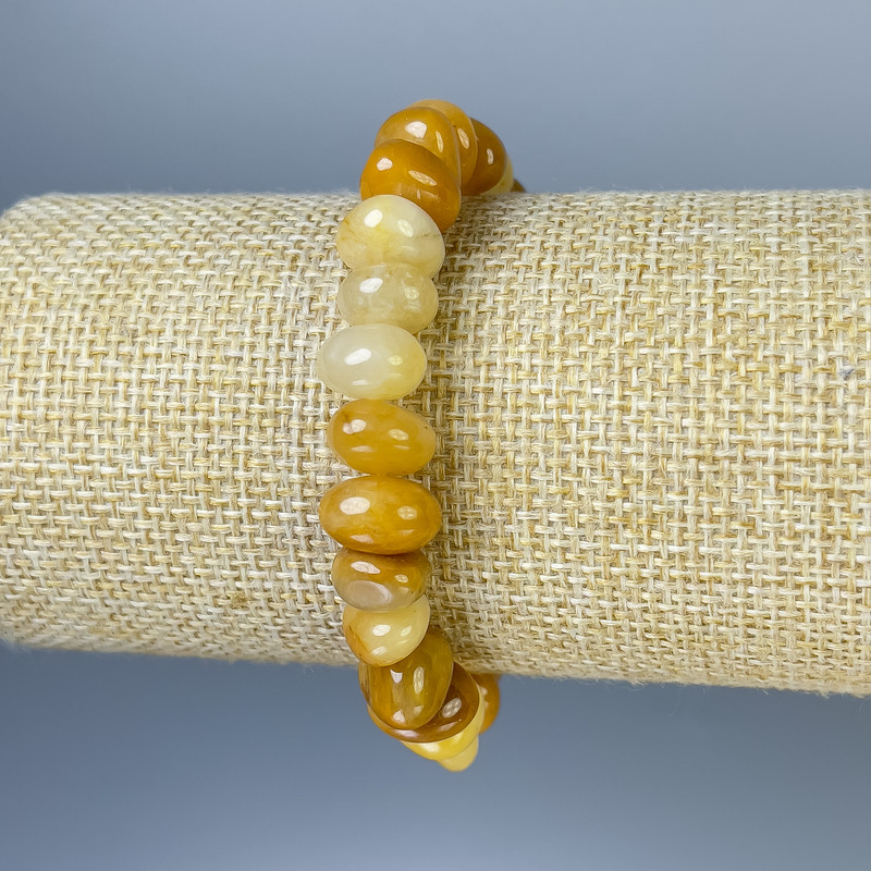 Bransoletka z agatów fasetowanych, średnica 8–11×7 mm, długość 18 cm, elastyczna