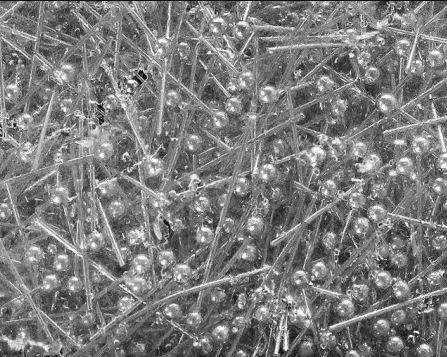 Szpilka jubilerska z kulką, kolor: szary metal, długość 40 mm, masa 200 g