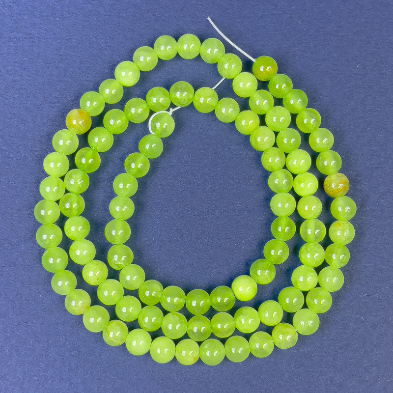 Koraliki onyksowe gładkie kulki, średnica 4,5 mm, długość 40 cm, na nici