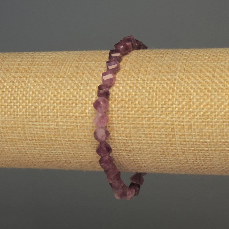 Bransoletka z fasetowanego turmalinu w rombie, 6×5 mm, długość 18 cm, elastyczna