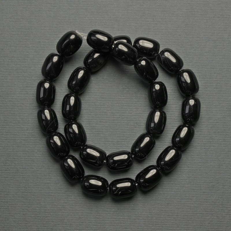 Koraliki agat baryłkowe, średnica 14x10 mm ±, na nici, długość 39 cm+