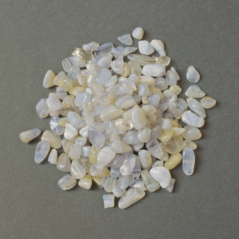 Naturalny kamień Błękitny agat kawałek bez otworu 8-14×5-8 mm ± (za 100 g ±)