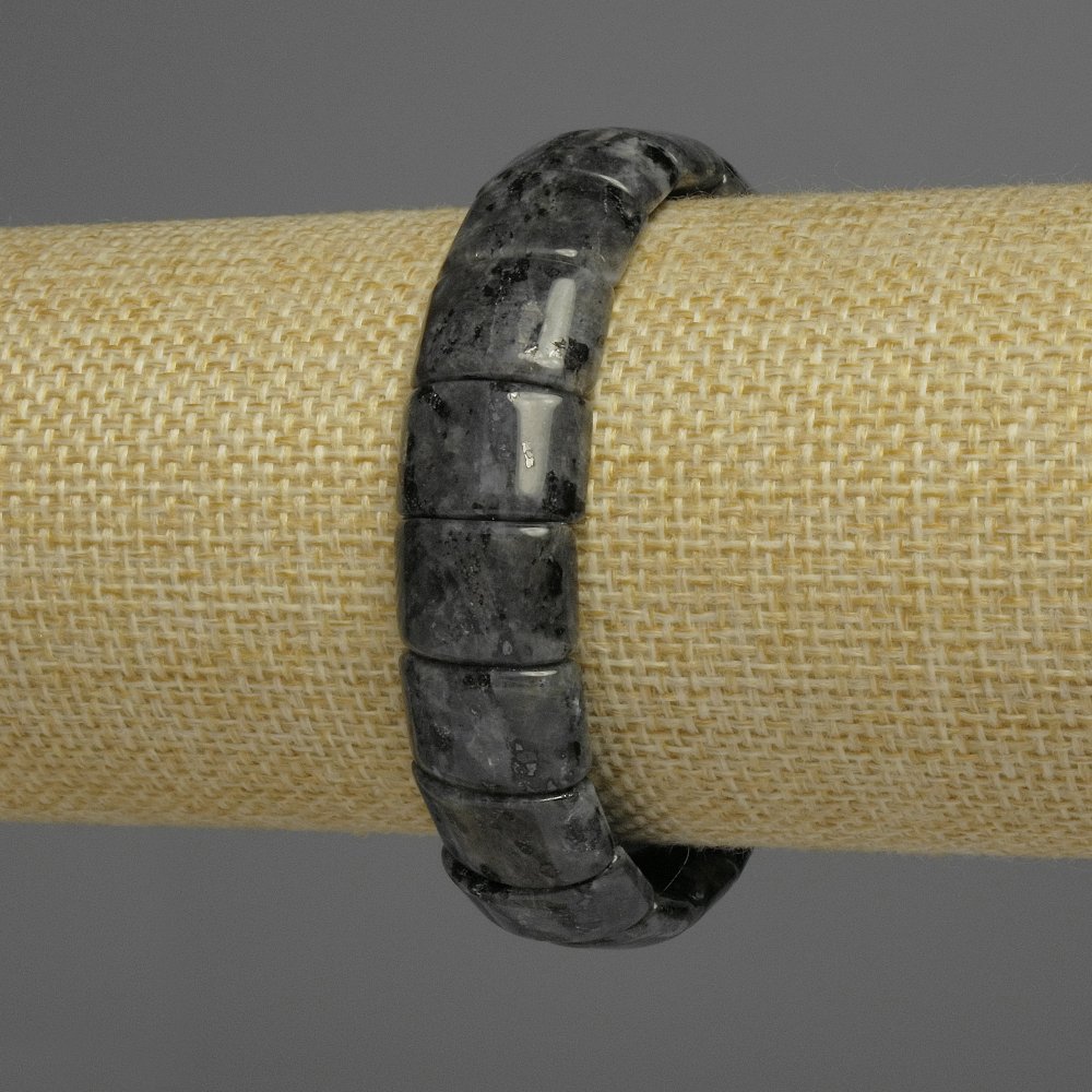 Bransoletka z labradorytu, naturalny kamień, ogniwo 15×10 mm, długość 18 cm, elastyczna