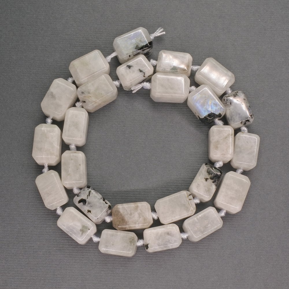 Koraliki adularu prostokątne 9×9×13 mm naturalne