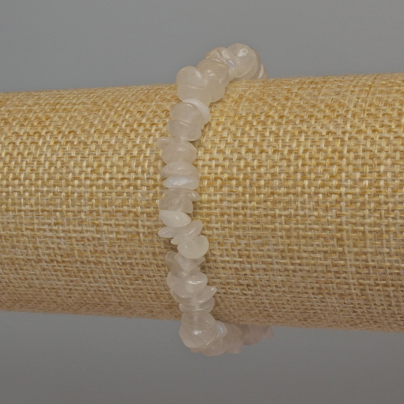 Bransoletka z adularu – drobiny, średnica 7×2 mm, długość 18 cm, elastyczna