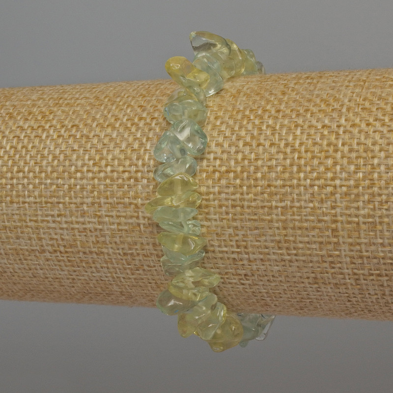 Bransoletka z okruszków – asortyment kamieni naturalnych, średnica 6–12×2–4 mm, długość 18 mm, na elastycznej gumce