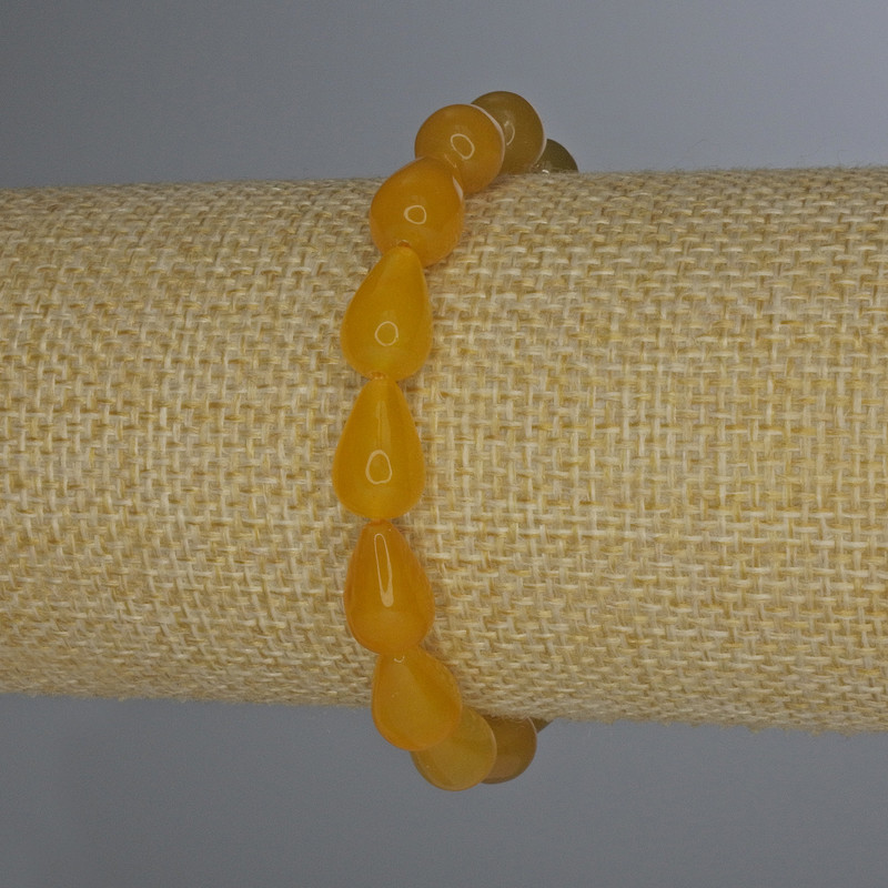 Bransoletka z cytryną w kropli 12×8 mm elastyczna