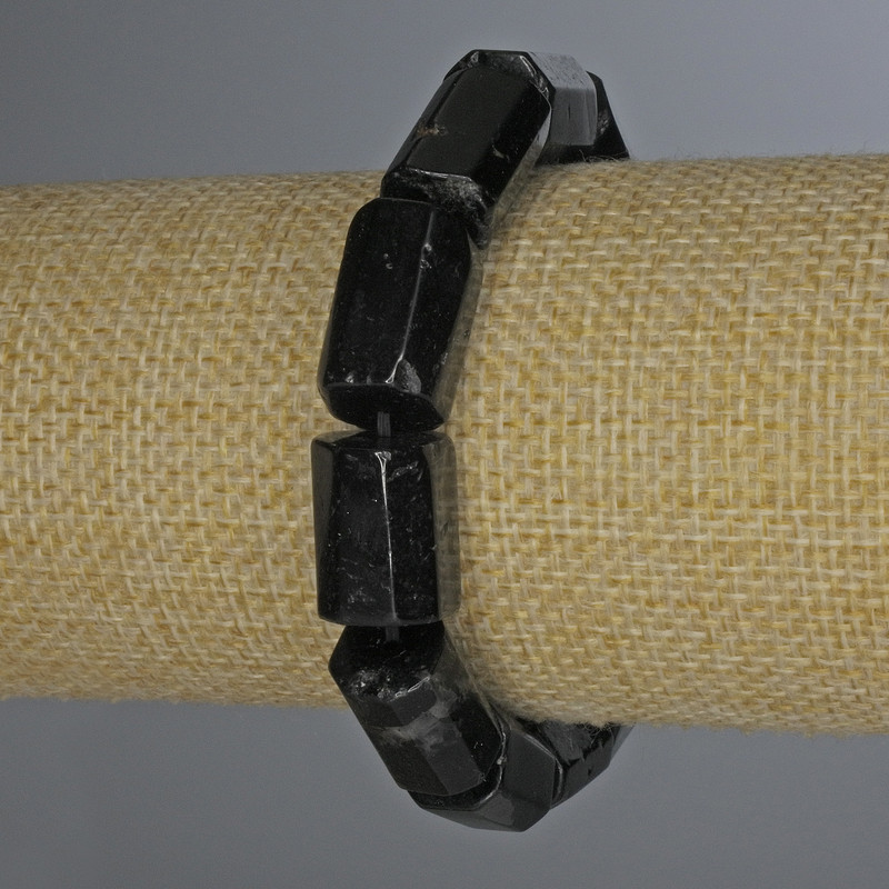 Bransoleta z granowanego turmalinu szorl