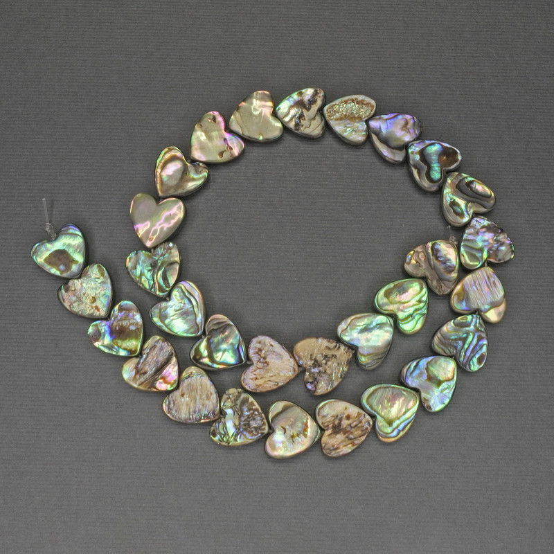 Koraliki chalcedonu w kształcie serca, średnica 13 mm, długość 35 cm, na nitce