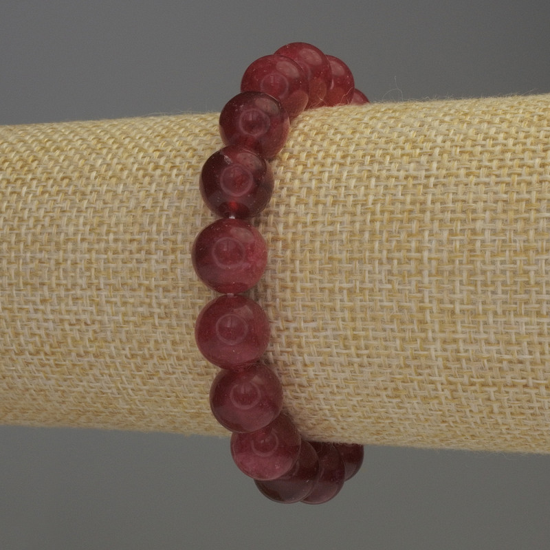 Bransoletka z turmalinem, gładkie kuleczki, średnica 10 mm, długość 18 cm, na elastycznej gumce