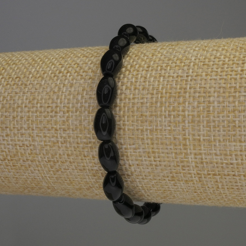 Bransoletka z agatu – ziarenko, średnica 10×6 mm, długość 18 cm, elastyczna