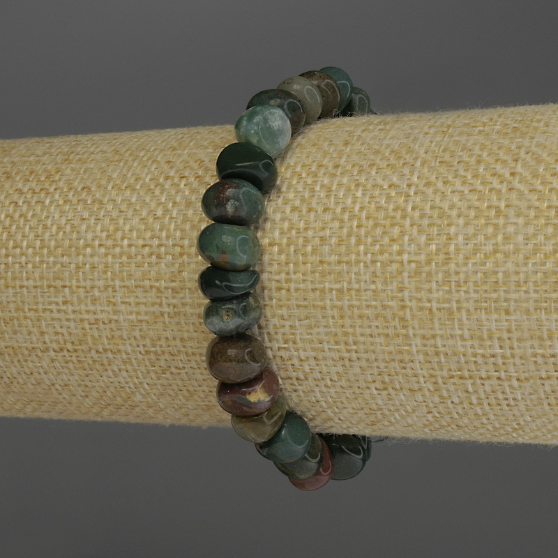 Bransoletka z jaspisu gładzonego, koraliki 9×7 mm, długość 18 cm, elastyczna