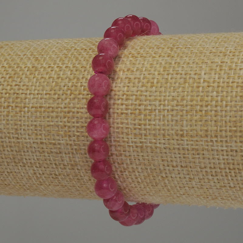 Bransoletka z turmalinem, gładkie kuleczki 6 mm, długość 18 cm, elastyczna