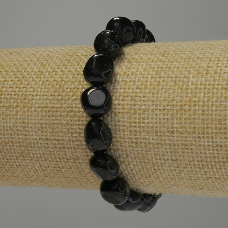 Bransoletka z agatu galetowego, średnica 10–13×10 mm, długość 18 cm, rozciągana