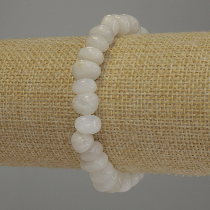 Bransoletka z adularu fasetowanego, średnica 9-10×6-8 mm, długość 18 cm, elastyczna