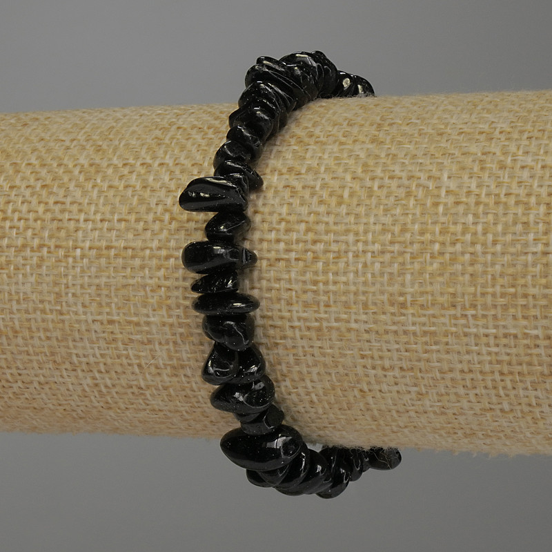 Bransoletka z agatu w drobinkach, średnica 6–12×3–6 mm, długość 18 cm, elastyczna