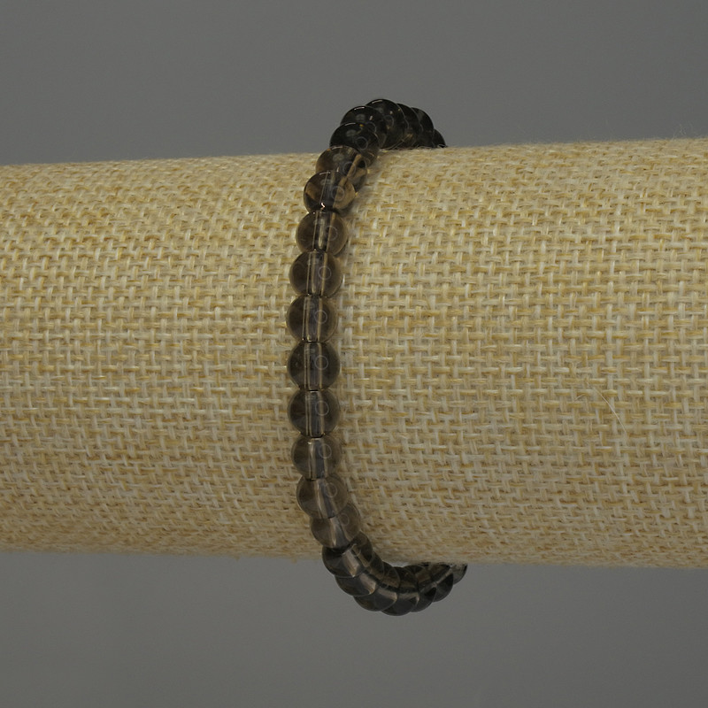 Bransoletka z rauhtopazu - gładkie kuleczki, średnica 6 mm, długość 18 cm, elastyczna