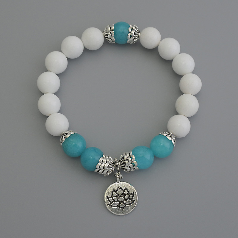 Bransoletka Asorty – gładkie kuleczki, średnica 10 mm ± z metalowymi wstawkami, długość 18 cm, elastyczna