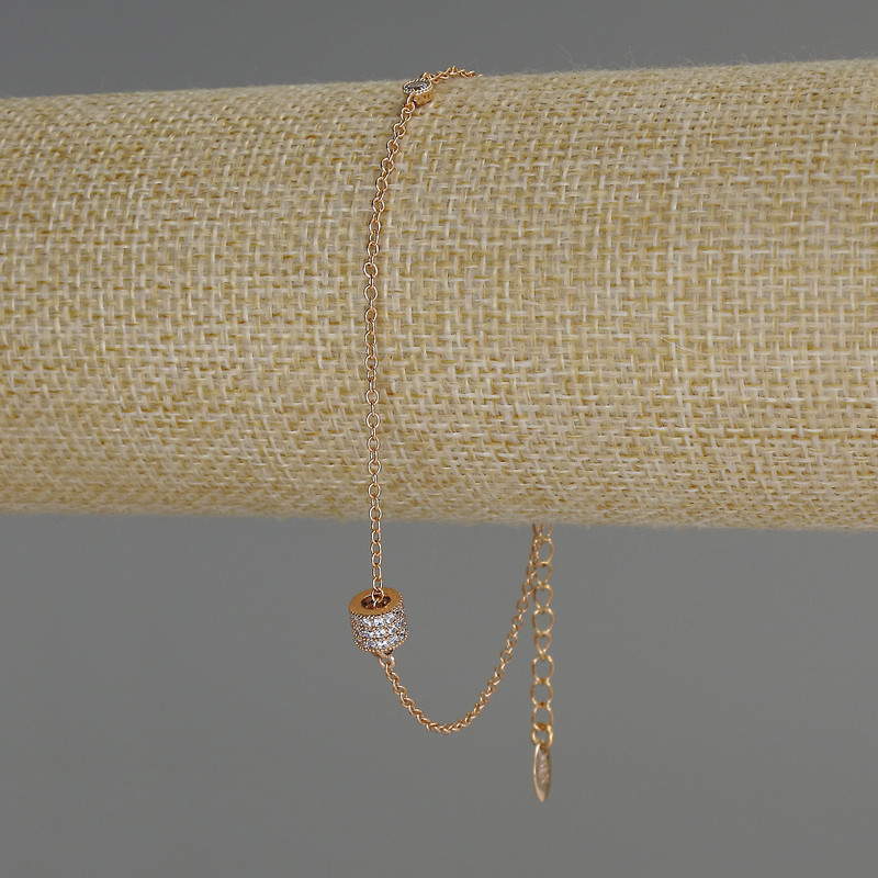 Bransoletka Xuping pozłacana 18K, grubość 1,0 mm, długość 19–25 cm z przedłużającym łańcuszkiem