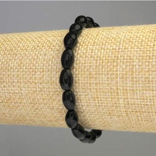 Bransoletka z agatu „Ziarno”, średnica koralików 12×8 mm, długość 18 cm, na gumce stretch