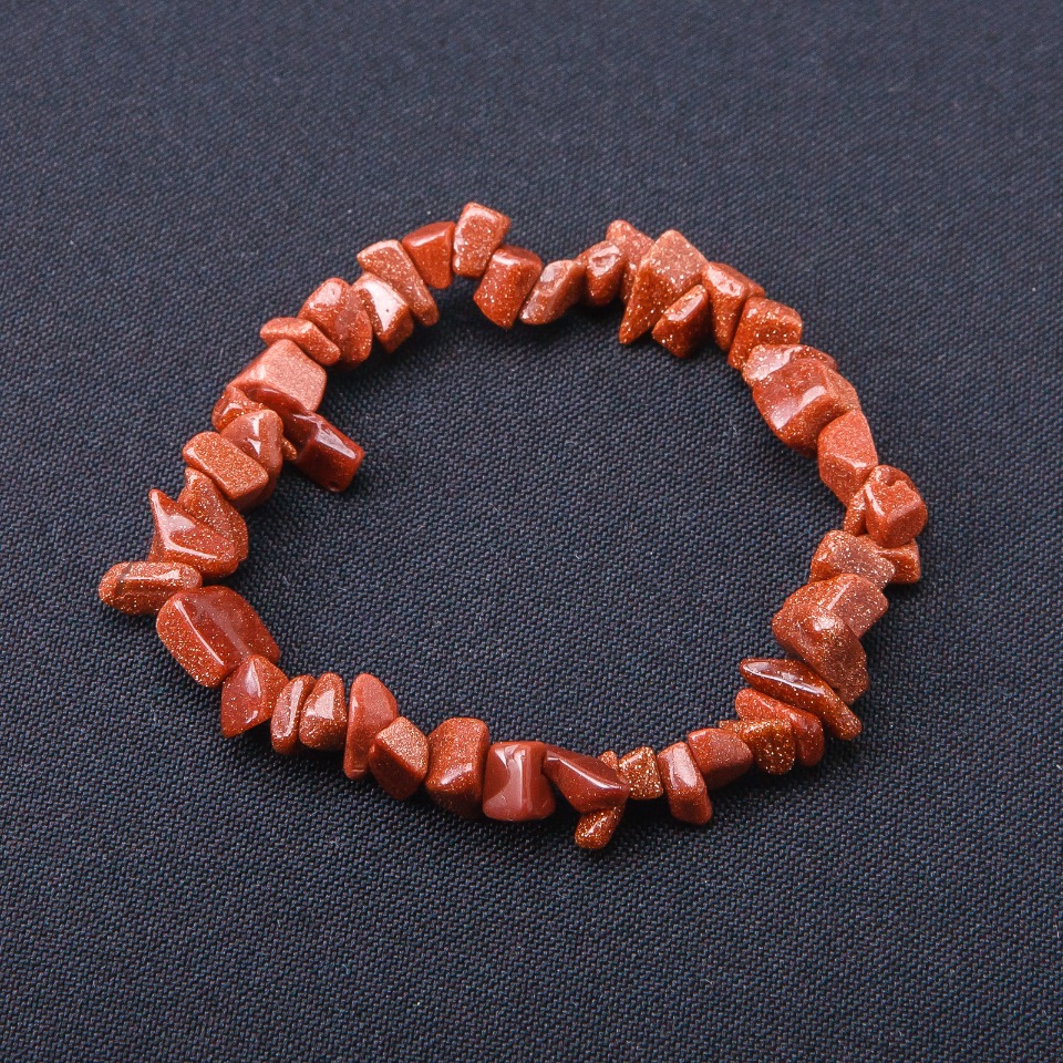 Bransoletka z awenturytem „Złoty piasek” – drobinki na elastycznej gumce