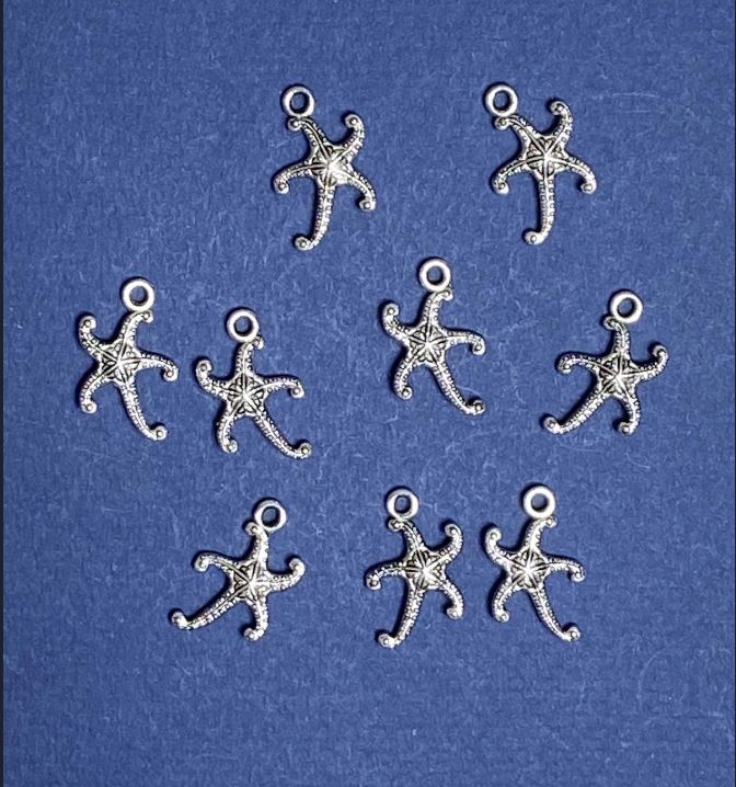 Okucia – zawieszka Gwiazda morska 12×19 mm ± opakowanie 20 g ± 22 szt.