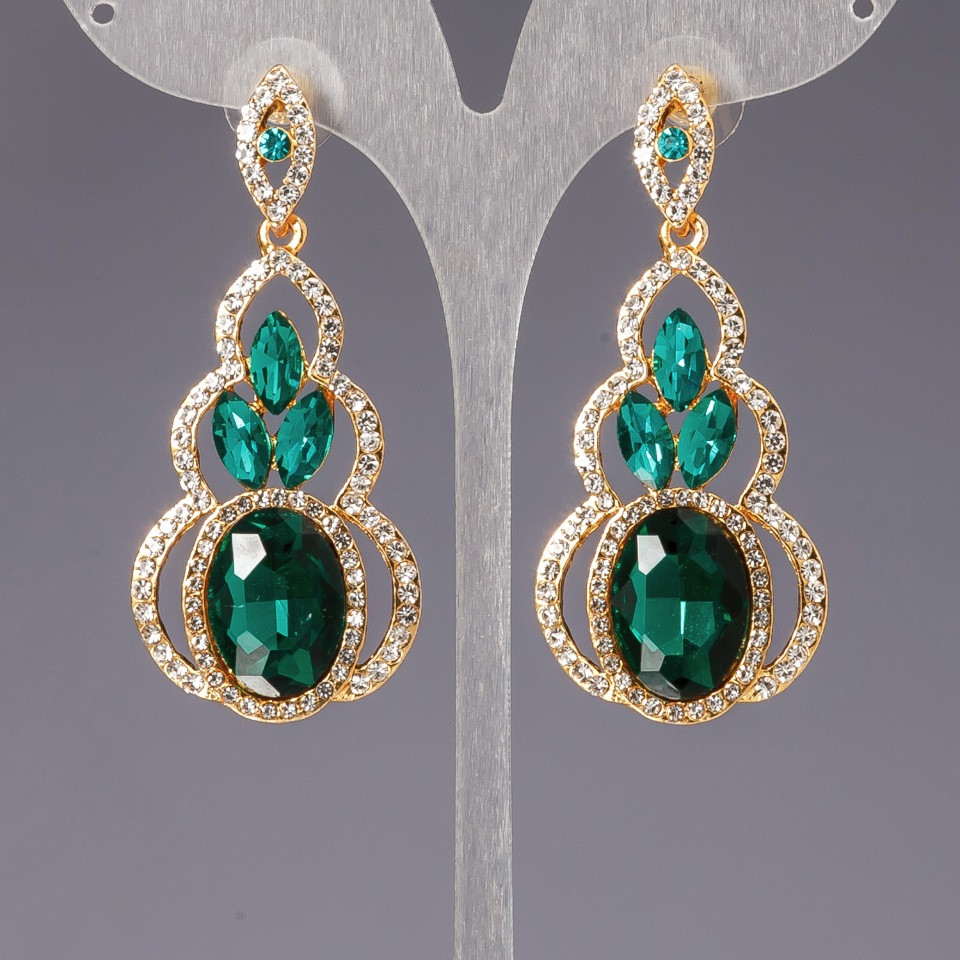 Kolczyki z kryształami «żyrandole» «kandelabry» «Linda»