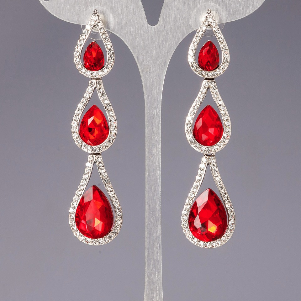 Kolczyki z kryształami «żyrandole» «żyrandole» «Krople deszczu»