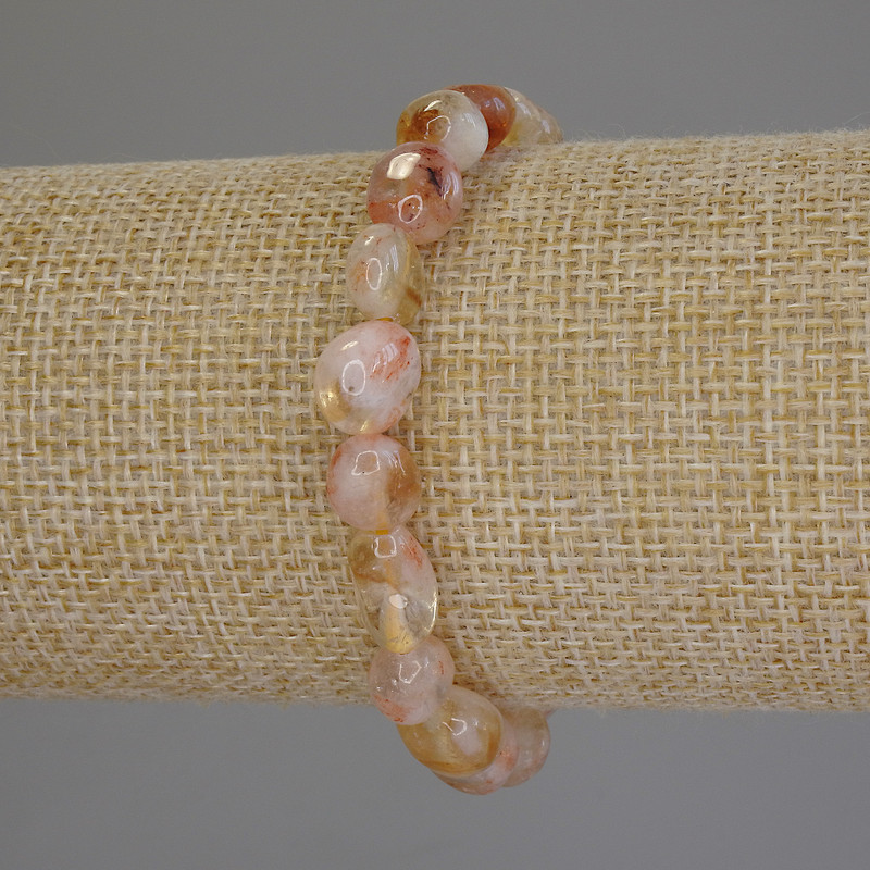 Bransoletka z cytrynu fasetowana, średnica 9–11×8 mm, długość 18 cm, na elastycznej gumce