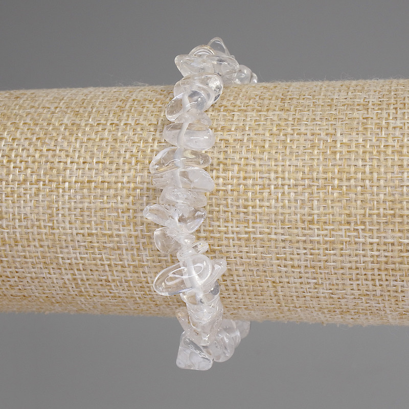 Bransoletka z odłamka górskiego kryształu 7–11 × 4–6 mm, długość 18 cm, elastyczna