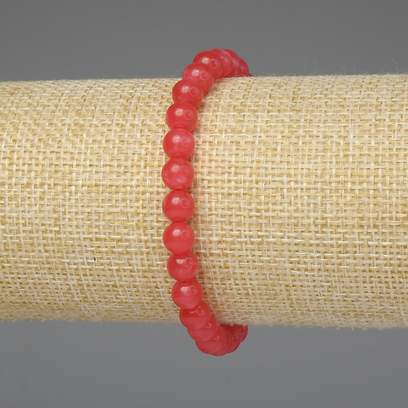 Bransoletka z turmalinem, gładkie kulki 6 mm, długość ok. 18 cm, elastyczna