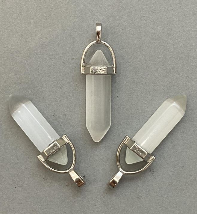 Wisiorek Kocie Oko, sześciokątny kryształ, kula, 8×31×41 mm+