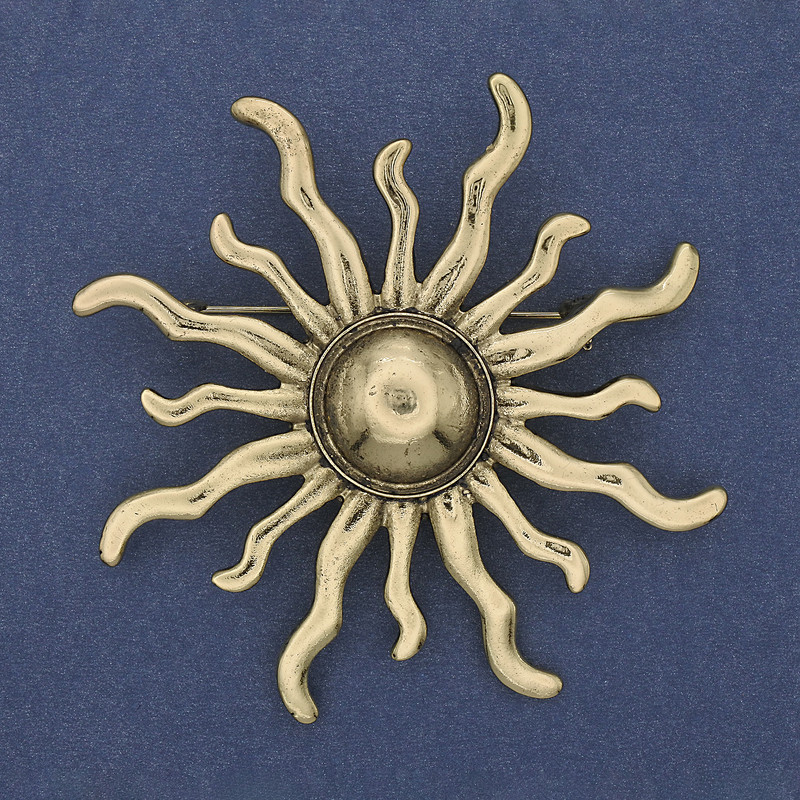 Broszka Jaryło z złotego metalu 69 mm+