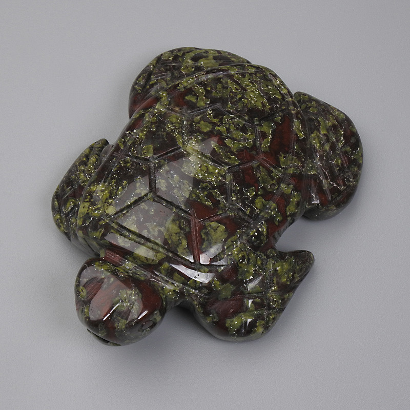 Statuetka pamiątkowa Żółw z jaspisu Krwi Smoka 55×42×18 mm+